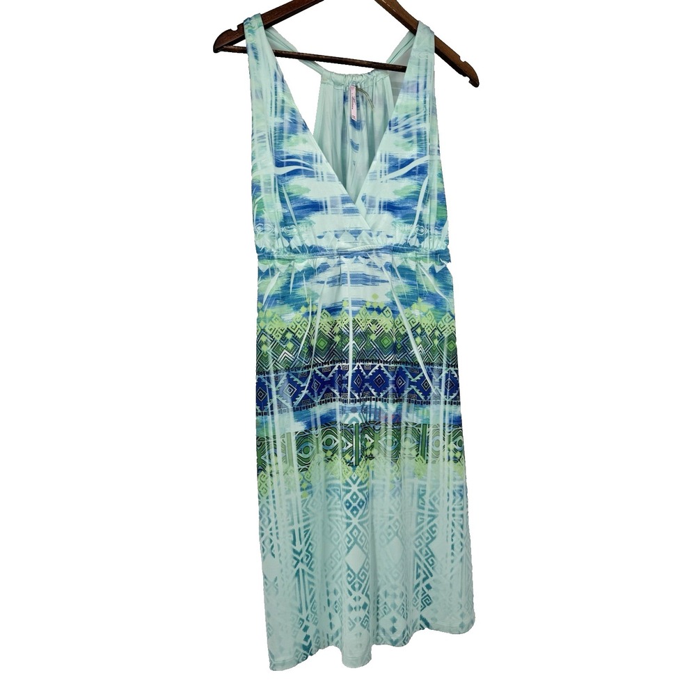 Kiara XXL‎ NWT Blue Lagoon Multi-Color Tank Sundress cover up beachy resort vaca